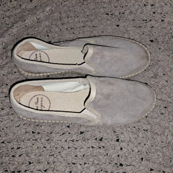 TONI PONS-Origens-Flatform Espadrilles-Light Brown Suede-Sz 37-Near Mint - Picture 7 of 8